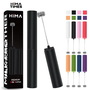 Himatimes Mini Portable Electric Milk Frother Handheld Rechargeable Smart Custom Electric Matcha Whisk Frother Milk Foam Maker