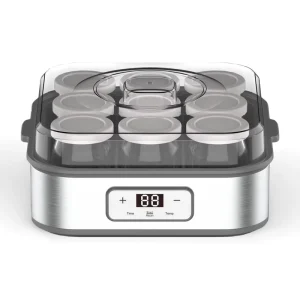Home Automatic Electric 9 Glass Jars Yogurt Maker Machine 25W Temperature Control Feature Household