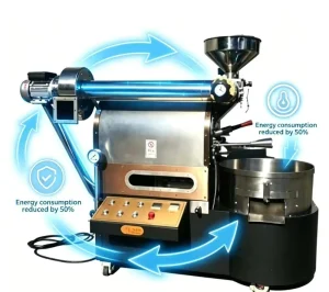 Home Barista Small Drum Coffee Roaster Full Stainless Steel Construction Supports Gas Electric Dual Heating Household Use