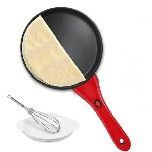 Home Breakfast Crepe Maker Machine Plastic 20cm Fixed Non Stick Plate Electric Adjustable Thermostat Pancake Griddle Cool Touch