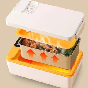 Home Cordless Electric Lunch Box Portable Lunch Box Food Warmer for Outdoor 1L Self Heating Hot Lunch Boxes