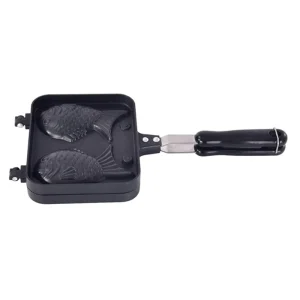 Home DIY Metal Taiyaki Fish Shaped Cake Maker Waffle Double Pan Mold 37.5x19x4cm for Creative Party Desserts