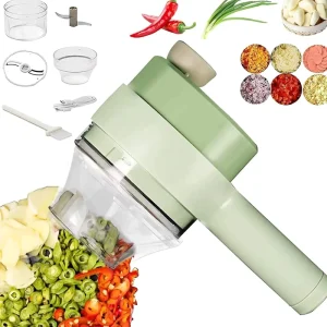 Home Electric Vegetable Cutter Multifunctional Kitchen Garlic Chopper 4 in 1 Onion Shredder Meat Masher Kitchen Tool