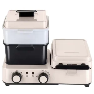 Home Kitchen 3 in 1 Multifunctional Breakfast Machine with Sandwich Maker Frying Pan Electric Steam Cooker