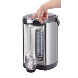Home Kitchen Appliance 5L Re-boiling Thermal Pump Pot Electric Pump and Cup Touch Switch Electric Thermo Air Pot
