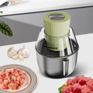 Home Kitchen Chopper Food Grinders Stainless Steel Meat Chopper Automatic 1.8L Electric Meat Grinder