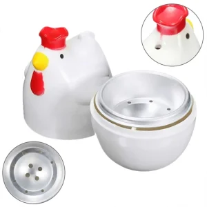 Home Kitchen Cooking Tool Chicken Shaped 1-Piece Egg Cooker Boiler Microwave Eggs Steamer