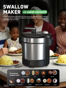 Home Kitchen Stainless Steel Electric Baby Food Processor Fufu Swallow Maker 5L Capacity Automatic Commercial Blender