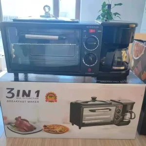 Home Multi Function Commercial Mini Electric Oven Three in One Breakfast Machine Coffee Maker Toaster Omelette Gift Features
