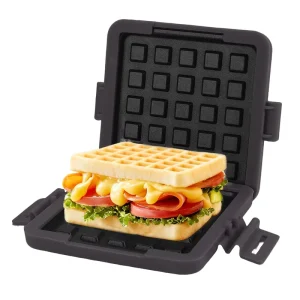 Home Non Stick Microwave Waffle Maker with Silicone Handle Quickly Make Crispy Breakfast Waffles