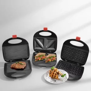 Home Portable Automatic Waffle Maker Breakfast Toaster Non-stick Sandwich Maker Mini Waffle Maker