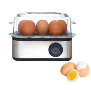 Home Portable Commercial Automatic 8 Eggs Mini Egg Cooker Machine Electric Stainless Steel Boiler Rapid Egg Cooker