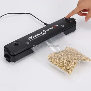 Home Semi Automatic Food Saver Vacuum Sealer Portable Machine Pump for Kitchen Food Fish Fruit with 10 Bags Foil Gear