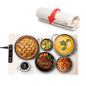 Home Square Electric Silicone Soft Warm Hot Plate Non Slip Adjustable Temperature Control Portable Multifunction