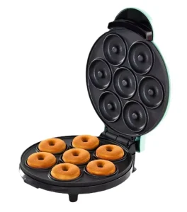 Home Use 800W Automatic Non-stick PFOA Free Electric Mini Round Hole Doughnut Shape Donut Waffle Maker Machine