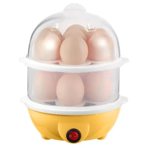 Home Use Dual-Layer Automatic Electric Egg Cooker Multi-Function Plastic Housing for Household Use E003