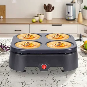 Home Use Electric Crepe Pancake Maker Temperature Control Non Stick Surface Portable Quesadilla Tortilla Maker