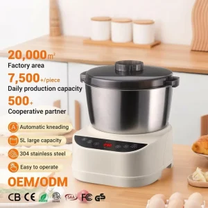 Home Use Multifunctional Electric Automatic Food Mixer Machine Kitchen 5L 7L Stainless Steel Bowl Dough Maker