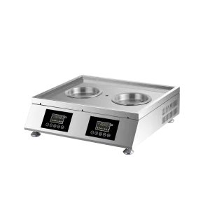 Horizontal Automatic Steam Cooker Stainless Steel Steamer Inner Size 50*40 2-hole Anti-dry for Commercial Kitchen
