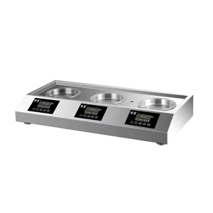 Horizontal Commercial Stainless Steel Steamer 3-hole Automatic Steam Cooker Foil Food Warmer