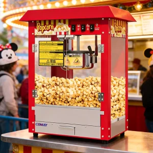 Hot Air Oil Free Electric Popcorn Maker 1400W 1 Year Warranty for Cafe Shops Healthy Practical