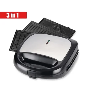 Hot Sales Detachable Egg Toasted Waffle Press Grill Electric Breakfast Non Stick 3 in 1 Sandwich Makers