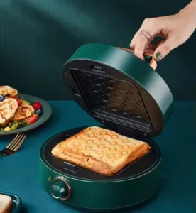 Hot Selling Fast Heating Easy Crepe Maker Electric Cool Touch Handle Press Grill Waffle Iron Breakfast Sandwich Maker