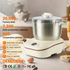 Hot Selling Home Use Flour Blender Machine 5L 7L Large Capacity Stainless Steel Dough Maker