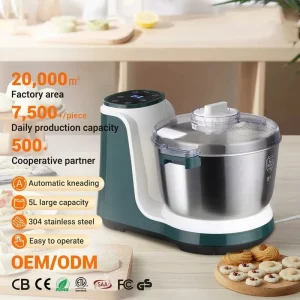 Hot Selling Kitchen Pizza Cake Bread Dough Kneading Machine 5L 7L 200W 250W Electric Dough Mixer Mixing Bowl Stainless Steel