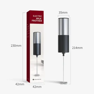 Hot Sles Stainless Steel Milk Frother Portable Dry Battery Milk Foam Maker Foam Maker Wireless Mixer Frother