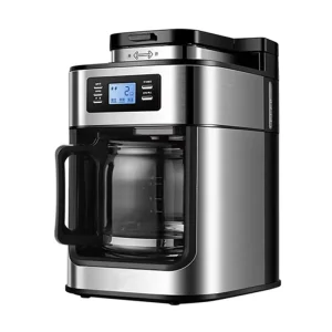Household 1.2L Style Digital Smart Automatic Filter Drip Coffee Maker Machine Auto Shutoff Coffee Espresso With Grinder