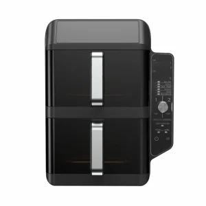 Household 11.2L Touch Screen Double Air Fryer Electric Deep Fryer Oven with 2 Independent Baskets and Digital Control