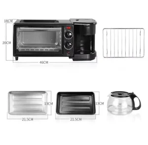 Household 3 in 1 Breakfast Machine 220V Bread Toaster Electric Automatic Multifunction Breakfast Maker