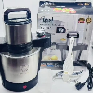 Household 6L 900W Portable Stainless Steel Banku and Fufu Maker Machine with Cooking Function and Mixing Features