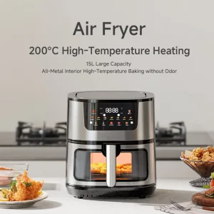 Household Air Fryer 15 Liters Touch Control Large Capacity Electric Air Fryer Oven