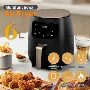 Household Air Fryer 6L Healthy Low Fat Cooking Pot Intelligent Timing Electric Oven Digital Air Fryer Machine