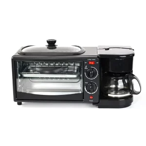 Household Appliance Multi functional Breakfast Maker Oil free Bread Oven Fryer Tray Coffee Maker 3 in 1 Breakfast Maker