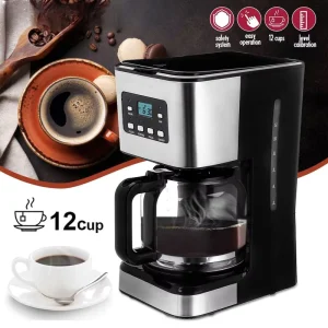 Household Automatic Drip Coffee Maker American Style Coffee Machine with Tea Brewing Function for Home Daily Use