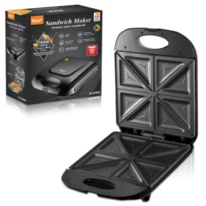 Household Breakfast 4 Slices Big Size Plate Panini Grill Sandwich Maker Belgian Egg Waffle Maker