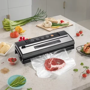Household Compact Electric Vacuum Food Sealer with Continuous Sealing Feature