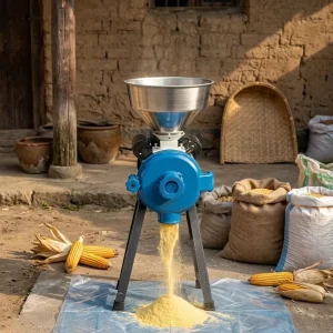 Household Corn Grinder Dry and Wet Grain Grinder Livestock Feed Grinder Crusher 220V 500kg/h Capacity
