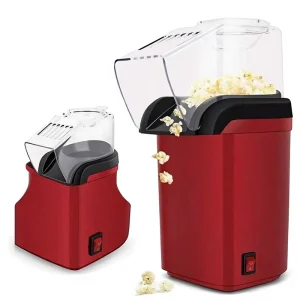 Household Electric 1200W Popcorn Maker with Air-Blown Technology Mini Corn Popper and 12-Month Warranty