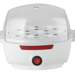 Household Electric Automatic Egg Cooker with Plastic Housing White 1-14 Eggs Capacity Noise Free 10 Minute Cooking