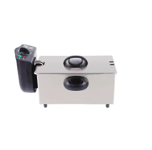 Household Electric Deep Fryer Small Single tank Fryer for Frying French Fries and Chicken with Thermostat Control