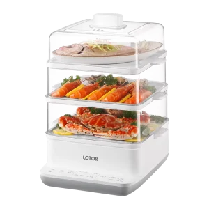 Household Electric Multi Purpose Food Steamer Foldable Steam Cooker