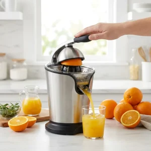 Household Electric Stainless Steel Portable Citrus Juicer for Orange Lemon Fresh Squeezing French 160W BPA Free