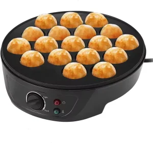 Household Electric Takoyaki and Meatball Maker with Shrimp Ball and Egg Waffle Functions 750W