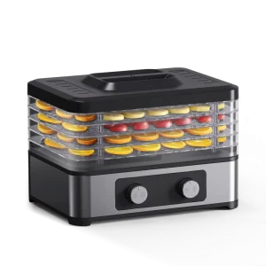 Household Food Dehydrator Machine Fruit Vegetable Dryer 5-Tray Digital Control Stainless Steel Eco-Friendly Low