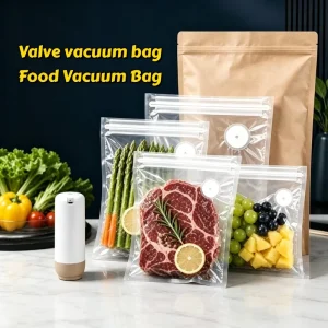 Household Food Grade Vacuum Plastic Bag Clear Frozen Food Vacuum Sealer for Chicken Meat Packaging