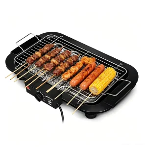 Household Heat Settings Stainless Steel Heating Tube Electric Grill and Griddle Plate BBQ